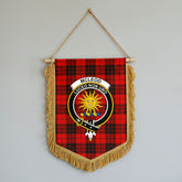 McLeod of Raasay Tartan Crest Wall Hanging Banner - Wood Pole
